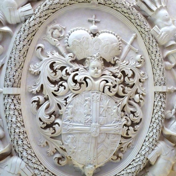 Wappen des Hochmeisters von Franz Ludwig von Pfalz-Neuburg im Achberger Rittersaal
